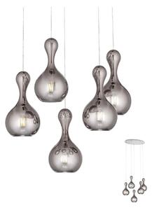 Redo 01-2262 - Lampadario a sospensione con filo LOB 5xE27/42W/230V grigio