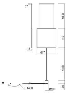 Redo 01-2134 - Lampada LED da terra SLICK LED/28W/230V nero