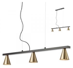 Redo 01-2218 - Lampadario a sospensione con filo ZUMA 3xGU10/15W/230V nero/oro