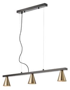 Redo 01-2218 - Lampadario a sospensione con filo ZUMA 3xGU10/15W/230V nero/oro