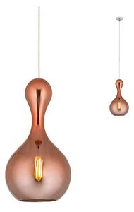 Redo 01-2260 - Lampadario a sospensione con filo LOB 1xE27/42W/230V diametro 22 cm rame