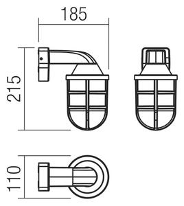Redo 90206 - Applique da esterno CAGE 1xE27/28W/230V IP44 rame