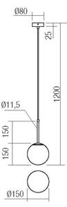 Redo 01-2623 - Lampadario a sospensione con filo NIVA 1xE14/28W/230V