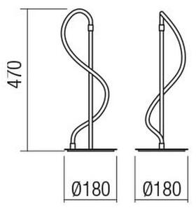 Redo 01-2530 - Lampada da tavolo LED dimmerabile CORRAL LED/12W/230V nero