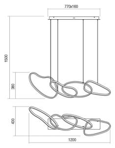 Redo 01-2594 - Lampada a sospensione LED dimmerabile su cavo BIAS LED/87,4W/230V 3000K bianco