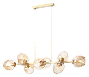 Redo 01-2621 - Lampadario a sospensione con filo PIERCE 8xE27/42W/230V oro/fumé