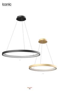 Redo 01-2674- Lampadario a sospensione con filo LED dimmerabile ICONIC LED/50W/230V diametro 58 cm nero