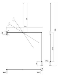 Redo 01-2695 - Lampada da terra dimmerabile a LED PICAS LED/12W/230V nero