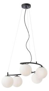 Redo 01-2720 - Lampadario a sospensione con filo VOLLEY 5xE14/28W/230V nero