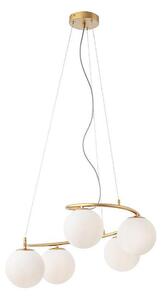 Redo 01-2719 - Lampadario a sospensione con filo VOLLEY 5xE14/28W/230V oro