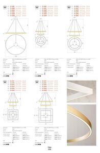 Redo 01-2891 - Lampadario a sospensione con filo LED dimmerabile FEBE LED/62W/230V nero