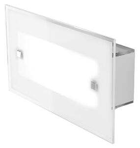 Applique top light brick 1122 ap e27 led vetro extrachiaro satinato bordo trasparente - Top Light