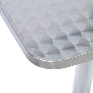 Tavolo quadrato a colonna in acciaio e alluminio waterproof 60x60