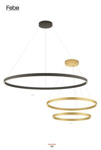 Redo 01-2891 - Lampadario a sospensione con filo LED dimmerabile FEBE LED/62W/230V nero