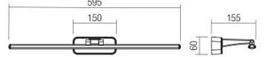 Redo 01-3085 - Lampada per quadri a LED STEAM LED/12W/230V 59,5 cm bianca