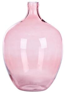 Vaso per fiori in vetro rosa 39 cm decorativo fatto a mano rotondo a forma di bocciolo da tavolo Decorazione per la casa Design moderno Beliani