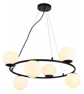 Redo 01-3158 - Lampadario a sospensione con filo BOWLING 6xE14/28W/230V nero