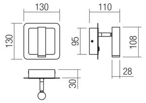 Redo 01-3091 - Luce Spot da parete a LED CLOSER LED/6W/230V bianco