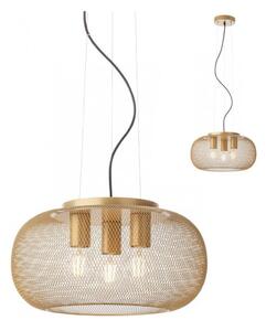 Redo 01-3140 - Lampadario a sospensione con filo CROKET 3xE27/42W/230V diametro 40 cm oro