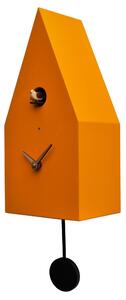Orologio con cuc� da parete con pendolo Cassa in MDF BERGEN Dimensioni 14x11x h29 cm colore Arancio RAL 1028