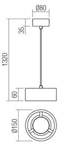 Redo 01-3100 - Lampadario LED a sospensione con filo PUNKT LED/6W/230V diametro 15 cm ottone