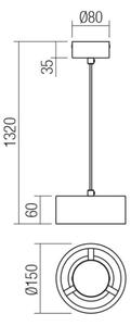 Redo 01-3099 - Lampadario LED a sospensione con filo PUNKT LED/6W/230V diametro 15 cm bianco