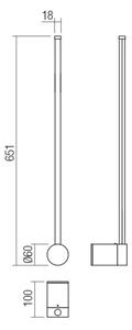 Redo 01-3120 - Applique a LED TABOO LED/9W/230V bianco