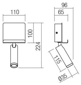 Redo 01-3083 - Luce Spot da parete a LED PANEL LED/3,5W/230V USB bianco
