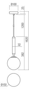 Redo 01-3130 - Lampadario a sospensione con filo HAIKU 1xE14/28W/230V ottone