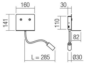 Redo 01-3210 - Applique a LED MOKA LED/6W + LED/3W/230V CRI90 bianco