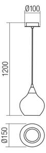 Redo 01-3190 - Lampadario a sospensione con filo TANNER 1xE14/28W/230V diametro 15 cm