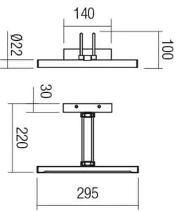 Redo 01-3468 - Lampada LED da quadro IKON LED/7,3W/230V 29,5 cm CRI 92 bianco