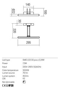 Redo 01-3468 - Lampada LED da quadro IKON LED/7,3W/230V 29,5 cm CRI 92 bianco