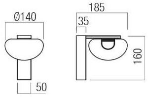 Redo 01-3241 - Applique a LED SINCLAIR LED/6,5W/230V CRI 93 IP21 oro