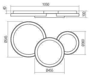 Redo 01-3375 - Plafoniera LED dimmerabile COMBI LED/72W/230V CRI98 nero