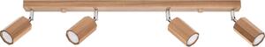 Faretto da soffitto RUVANO in legno scuro 4xGU10x40W, dimensioni: 20x5x80 cm, IP20, Pure Lume