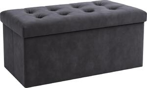 Ruhhy 26130 Sgabello con contenitore 76 x 38 x 38 cm, grigio scuro