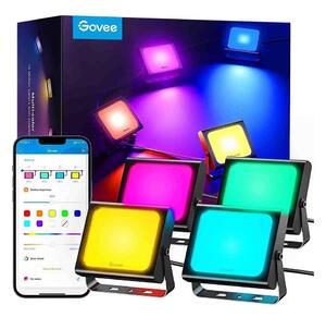 Govee - SET 4x Proiettori per esterni SMART LED Wi-Fi IP66