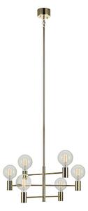 Markslöjd 106418 - Lampadario a sospensione CAPITAL 6xE27/60W/230V ottone