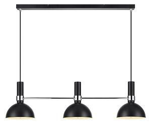 Markslöjd 106855 - Lampadario a sospensione con filo LARRY 3xE27/60W/230V nero/cromo lucido