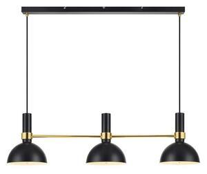 Markslöjd 106971 - Lampadario a sospensione con filo LARRY 3xE27/60W/230V nero/oro