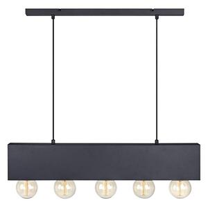 Markslöjd 107037 - Lampadario a sospensione con filo COUTURE 5xE27/40W/230V nero