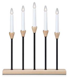 Markslöjd 704160 - Candelabro di natale JOHANSFORS 5xE10/3W/230V