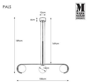 Markslöjd 107828 - Lampadario a sospensione con filo PALS 3xG9/20W/230V