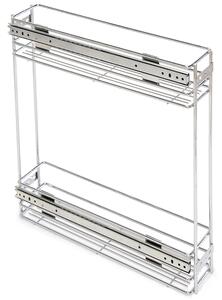 Portabottiglie Estraibile per Mobile da Cucina 11,5 cm in Acciao Cromato Emuca