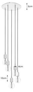 Markslöjd 108100 - Lampadario su filo BRONX 5xE27/60W/230V bronzo