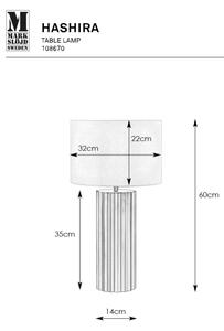 Markslöjd 108670 - Lampada da tavolo HASHIRA 1xE27/40W/230V bianco/nero