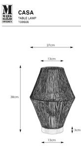 Markslöjd 108666 - Lampada da tavolo CASA 1xE27/40W/230V nero