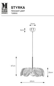 Markslöjd 108660 - Lampadario a sospensione con filo STYRKA 1xE27/40W/230V diametro 63 cm nero