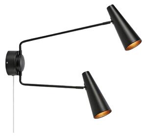 Markslöjd 108690 - Applique PEAK 2xE14/40W/230V nero